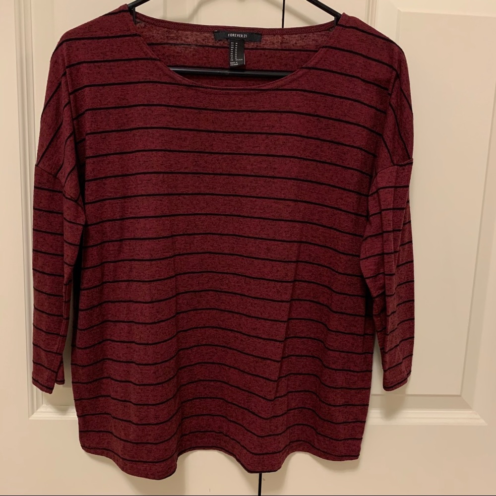 Maroon 3/4 Sleeve Shirt